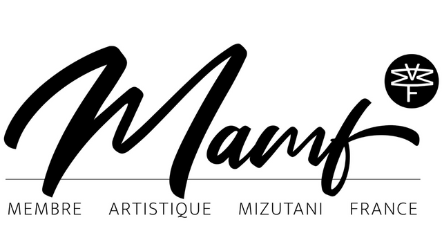 logo MAMF Mizutani scissors