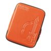 pochette box de rangement mizutani scissors en cuir orange pour paire de ciseaux de coiffure japonais